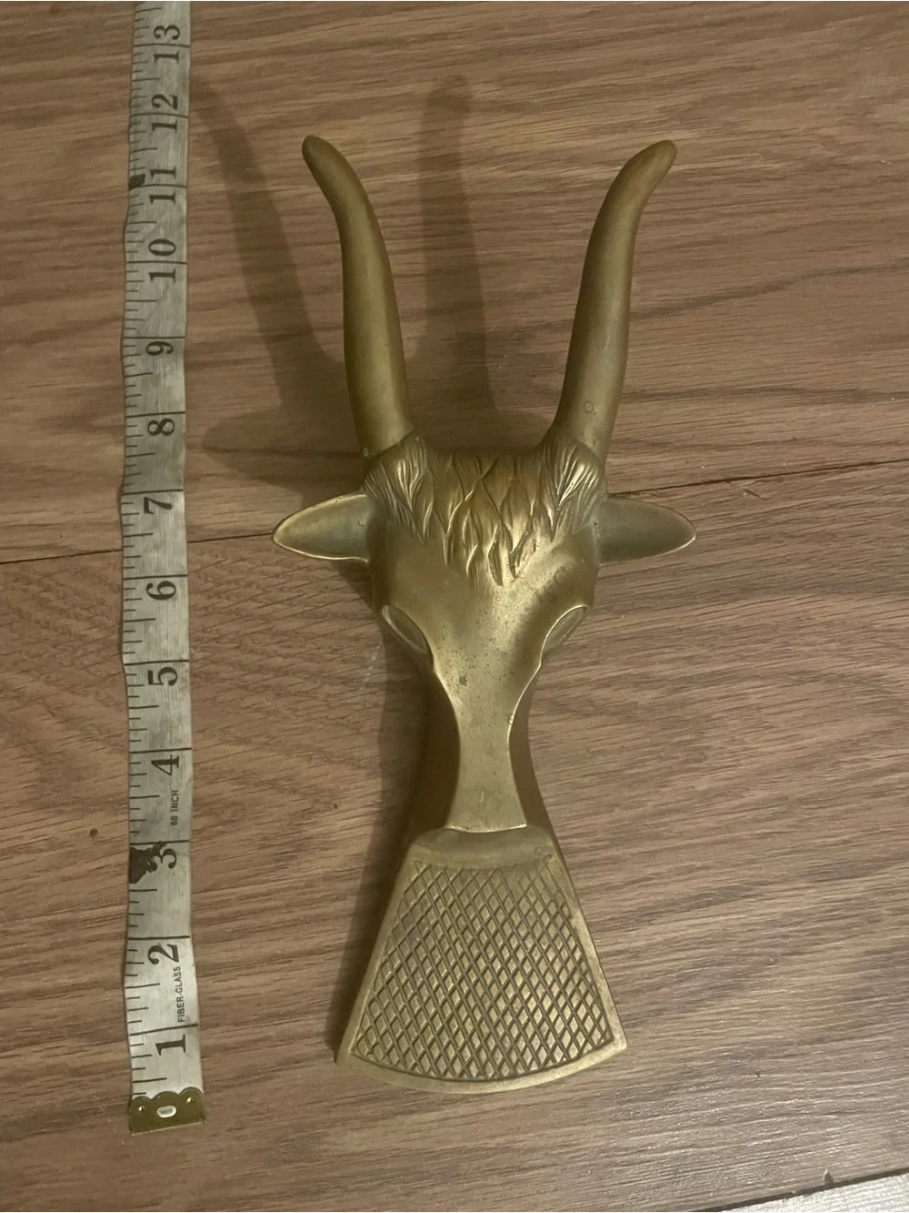 Gold Antelope Head Wall Hook - Decorative Hanging Accent